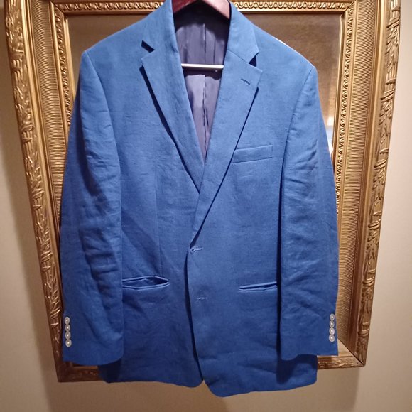 Ralph Lauren / Lord and Taylor Bright Blue Quality Cotton Sport Jacket - Picture 2 of 11